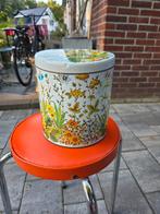 Vintage retro blik met planten en bloemen, Ophalen, Gebruikt, Overige, Overige merken