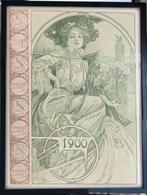 [Poster in Frame] Alphonse Mucha Paris Expo 1900, Antiek en Kunst, Kunst | Tekeningen en Foto's, Verzenden