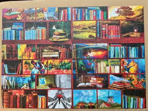 Bluebird puzzel The Library The Travel Section 1000 stukjes, Hobby en Vrije tijd, Denksport en Puzzels, Zo goed als nieuw, Ophalen of Verzenden