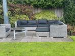 Antraciet grijze lounge set met stoel, all weather kussens, Ophalen, Gebruikt, Aluminium, Loungeset