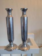 Set van 2 metalen kandelaars, 25 tot 50 cm, Ophalen of Verzenden, Zo goed als nieuw, Metaal