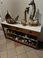 Teakhouten Dressoir met laden, Huis en Inrichting, Kasten | Dressoirs, Ophalen, Gebruikt, 100 tot 150 cm, Teakhout