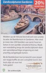 Zandsculpturen Garderen 20% korting, Drie personen of meer, Kortingsbon, Overige typen