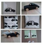 Annidesign textielposter kussen houten auto's grijs porsche, Ophalen of Verzenden, Zo goed als nieuw
