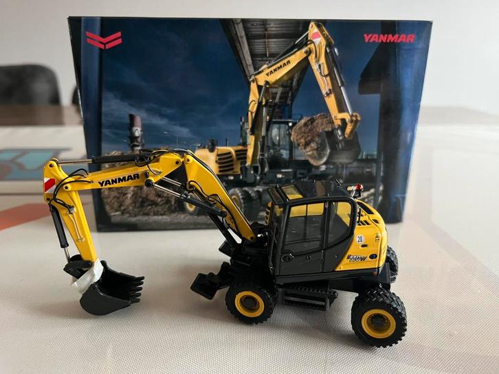 Yanmar B 110 W mobiele kraan NZG 974, Hobby en Vrije tijd, Modelauto's | 1:50, Gebruikt, Hijskraan, Tractor of Landbouw, NZG, Ophalen of Verzenden