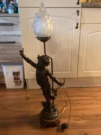 Prachtige antieke bronzen lamp, Huis en Inrichting, Lampen | Tafellampen, Ophalen, Zo goed als nieuw, 75 cm of meer