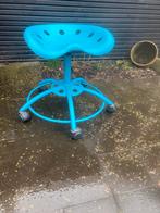 Vintage ikea Blauwe Bureaukruk met Wielen, Huis en Inrichting, Ophalen, Gebruikt, Blauw, Bureaukruk