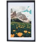 Lijst met landschap poster in mooie zwarte lijst, Overige materialen, Minder dan 50 cm, 50 tot 75 cm, Ophalen of Verzenden