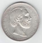 25-1655 Nederland 2 1/2 gulden 1871, Koning Willem III, Verzenden, Zilver, Losse munt