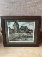 Walter Romberg Ets - Ingelijst, met Scheurtjes, Antiek en Kunst, Kunst | Etsen en Gravures, Ophalen