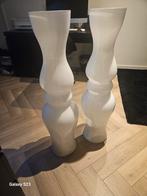 Witte glazen vazen - 100cm hoog, Wit, Ophalen of Verzenden, 75 cm of meer, Glas