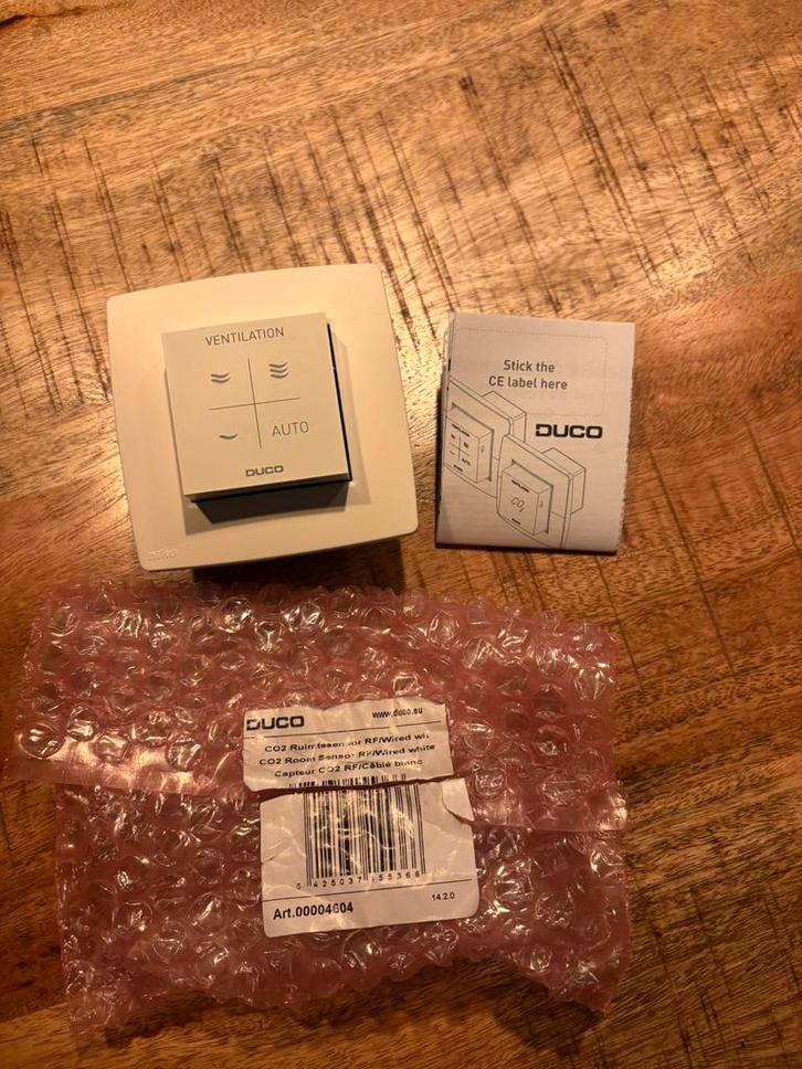 Duco co2 ruimtesensor RF/W wit 00004604, Doe-het-zelf en Verbouw, Ventilatie en Afzuiging, Nieuw, Ventilator en Afzuiger, Ophalen of Verzenden