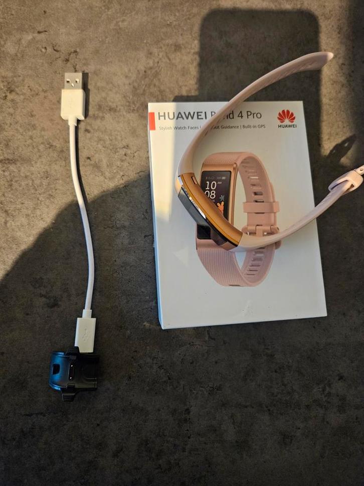 Huawei Band 4 Pro - Fitness Tracker met GPS, Sieraden, Tassen en Uiterlijk, Smartwatches, Gebruikt, Android, Zwart, Afstand, Calorieverbanding