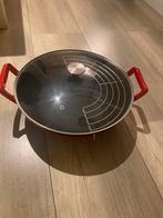 Buccan - Hamersley - Gietijzeren wokpan 36cm - Rood, Huis en Inrichting, Keuken | Potten en Pannen, Ophalen of Verzenden, Zo goed als nieuw