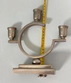 Antieke Just Andersen tin tinnen driedelige kandelaar diearm, Ophalen of Verzenden