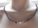 Vintage granaten collier, Ophalen of Verzenden, Zilver, Ketting, Met edelsteen