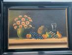 Mooi stilleven olieverf schilderij  gesigneerd, Ophalen of Verzenden