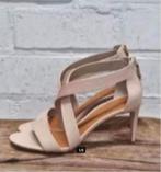 WHAT FOR - Mooie Leren sandalen met hak maat 38 - Nieuwstaat