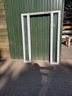 Hardhouten.binnen kozijn met deur., Gebruikt, Deurkozijn, Hout, Ophalen