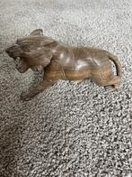 Houten beeldje, tijger, Antiek en Kunst, Curiosa en Brocante, Ophalen of Verzenden