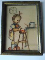 vintage prentje kindje, schilderijtje, Antiek en Kunst, Curiosa en Brocante, Ophalen of Verzenden