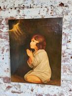 Frans brocante olieverfschilderij/ allegonda, Antiek en Kunst, Antiek | Religie, Ophalen of Verzenden