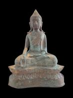 Bronze Boeddha Herkomst Thailand 23 cm, Ophalen of Verzenden, Zo goed als nieuw