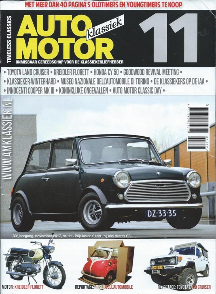 AMK 11 2017 : Mini Innocenti - Toyota LandCruiser - Kreidler, Boeken, Auto's | Folders en Tijdschriften, Gelezen, Algemeen, Ophalen of Verzenden