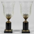 Franse Windlichten (paar), Huis en Inrichting, Woonaccessoires | Kandelaars en Kaarsen, Overige materialen, Gebruikt, 25 tot 50 cm