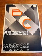 BC Conserven – Vintage Nederlands reclamebord ca. 1928–1935), Ophalen of Verzenden, Zo goed als nieuw, Reclamebord
