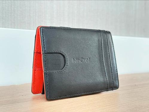 Wincret Wallet van Echt Leder –, Sieraden, Tassen en Uiterlijk, Portemonnees, Zo goed als nieuw, Overige merken, Zwart, Leer, Ophalen of Verzenden