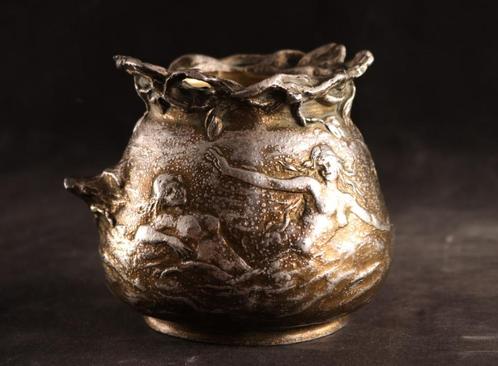 Art Nouveau pot met nimfen, Antiek en Kunst, Antiek | Woonaccessoires, Verzenden