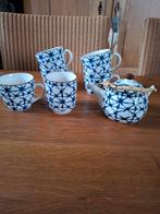 Indigo bleu set Sibori by Xenos,5kopjes, mok 40cl theepotje, Ophalen of Verzenden, Zo goed als nieuw, Overige stijlen, Kop(pen) en/of Schotel(s)