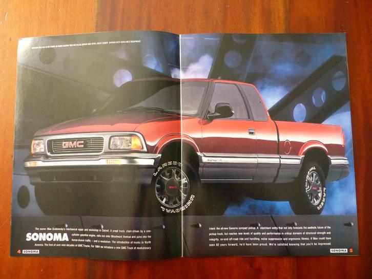 GMC Sonoma 1994 brochure, Boeken, Auto's | Folders en Tijdschriften, Zo goed als nieuw, Overige merken, Verzenden