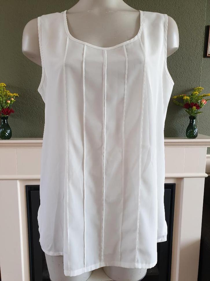 Mario Rosella mooie witte top shirt mt 40 M Gratis Verzenden, Kleding | Dames, Tops, Zo goed als nieuw, Maat 38/40 (M), Wit, Zonder mouw