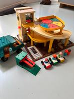 Fisher-Price toys vintage garage + mobile tv unit 309, Kinderen en Baby's, Ophalen of Verzenden, Gebruikt, Speelset