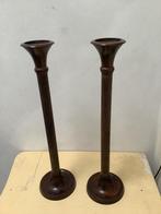 Twee grote oude kandelaars, Ophalen of Verzenden, Overige materialen