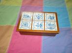 Vintage tinnen beschuitblikkendoos met Delftsblauw design, Antiek en Kunst, Antiek | Tin, Ophalen of Verzenden