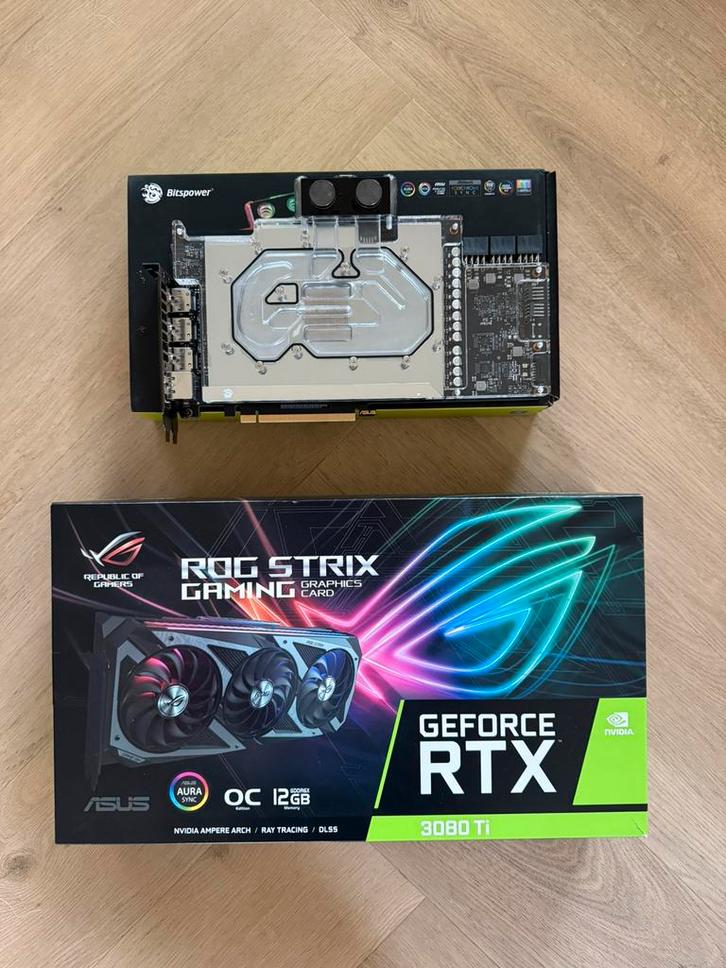 ASUS ROG STRIX RTX 3080 TI 12GB OC inclusief Bitspower WB, Computers en Software, Videokaarten, Zo goed als nieuw, Nvidia, PCI-Express 4.0