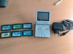 Gba sp zilver met 6 games, Spelcomputers en Games, Spelcomputers | Nintendo Game Boy, Ophalen of Verzenden, Zo goed als nieuw