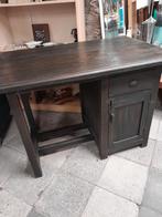 Brocante bureau donkerbruin gebeitst, Ophalen