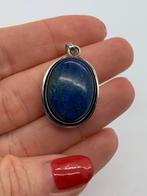 Z168 Prachtige zilveren hanger blauw geoene steen, Overige voorstellingen, Ophalen of Verzenden, Zo goed als nieuw, X