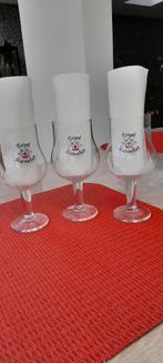 Bierglas tripel karmeliet  3 stuks, Ophalen of Verzenden, Zo goed als nieuw, Glas of Glazen, Overige merken