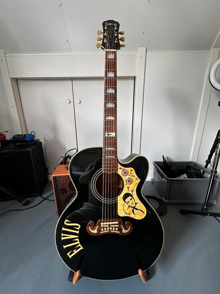 Epiphone LTD ELVIS PRESLEY EJ-200 semi akoestisch gitaar, Muziek en Instrumenten, Snaarinstrumenten | Gitaren | Elektrisch, Gebruikt