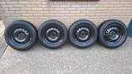 Winterbanden op stalen velgen + bouten, Ophalen, Gebruikt, 16 inch, Banden en Velgen