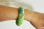 Unieke Handbeschilderde Armband "Dodos and Good Luck Clovers, Ophalen of Verzenden