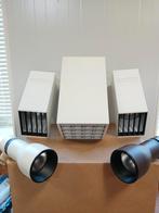 Vintage Philips rail spots / lampen met rail, Huis en Inrichting, Lampen | Spots, Ophalen, Metaal of Aluminium, Vintage, Zo goed als nieuw