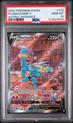 Pokémon – Machamp V 172/189 PSA 10 – Astral Radiance, Ophalen of Verzenden, Zo goed als nieuw, Losse kaart