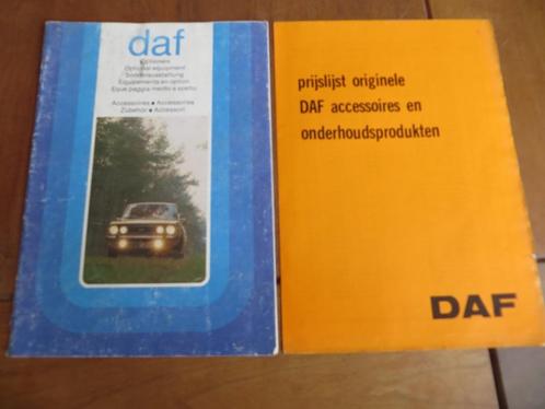 Folder DAF accessoires + prijslijst per 11-1974, Boeken, Auto's | Folders en Tijdschriften, Gelezen, Overige merken, Ophalen of Verzenden