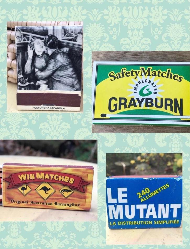 Diverse luciferdoosjes (2) Grayburn - Le Mutant - Winfield, Verzamelen, Rookartikelen, Aanstekers en Luciferdoosjes, Zo goed als nieuw